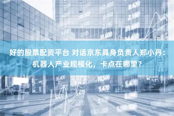 好的股票配资平台 对话京东具身负责人郑小丹：机器人产业规模化，卡点在哪里？